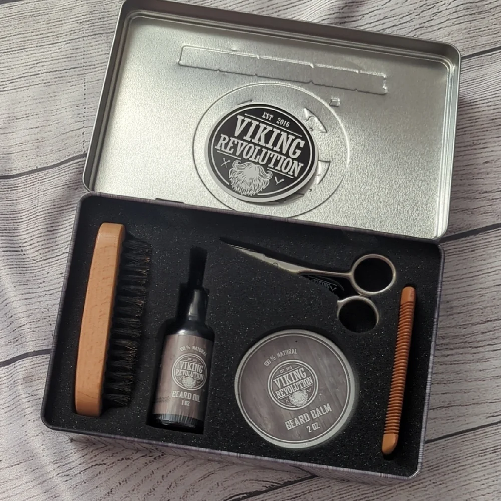 Revolution Viking Ultimate Beard Care Kit - Brown and Gold